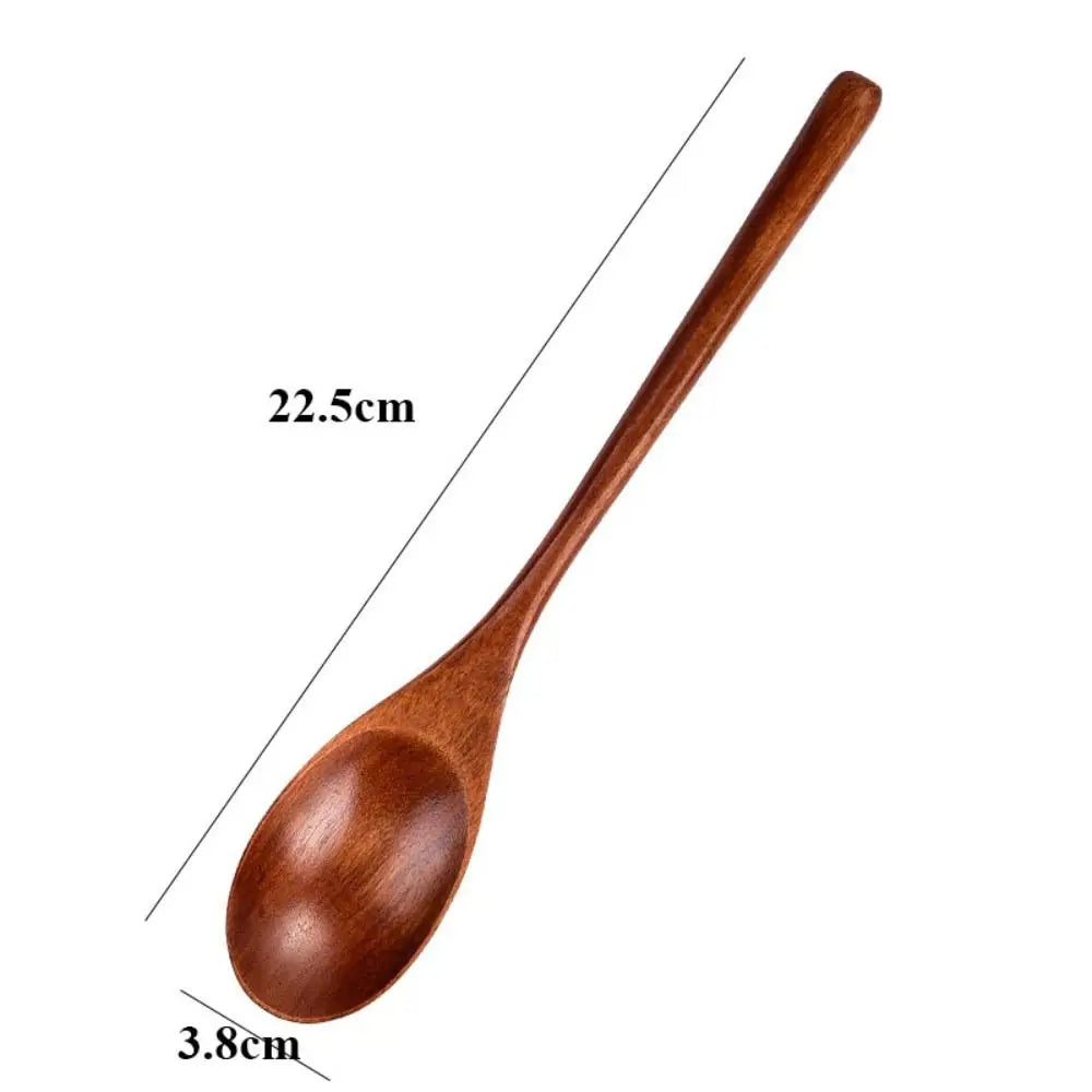 Eco-Friendly Wooden Spoon and Fork – Dinnerware & Kitchen Utensils for Rice, Soup, and Cereal