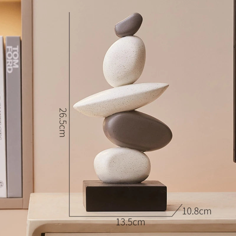 Modern Resin Figurine – Minimalist Aesthetic Sculpture for Living Room & Home Decoration