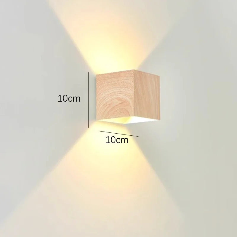 🪵 Artistic Wood Grain Wall LED Lamp (Up & Down Lighting) ✨