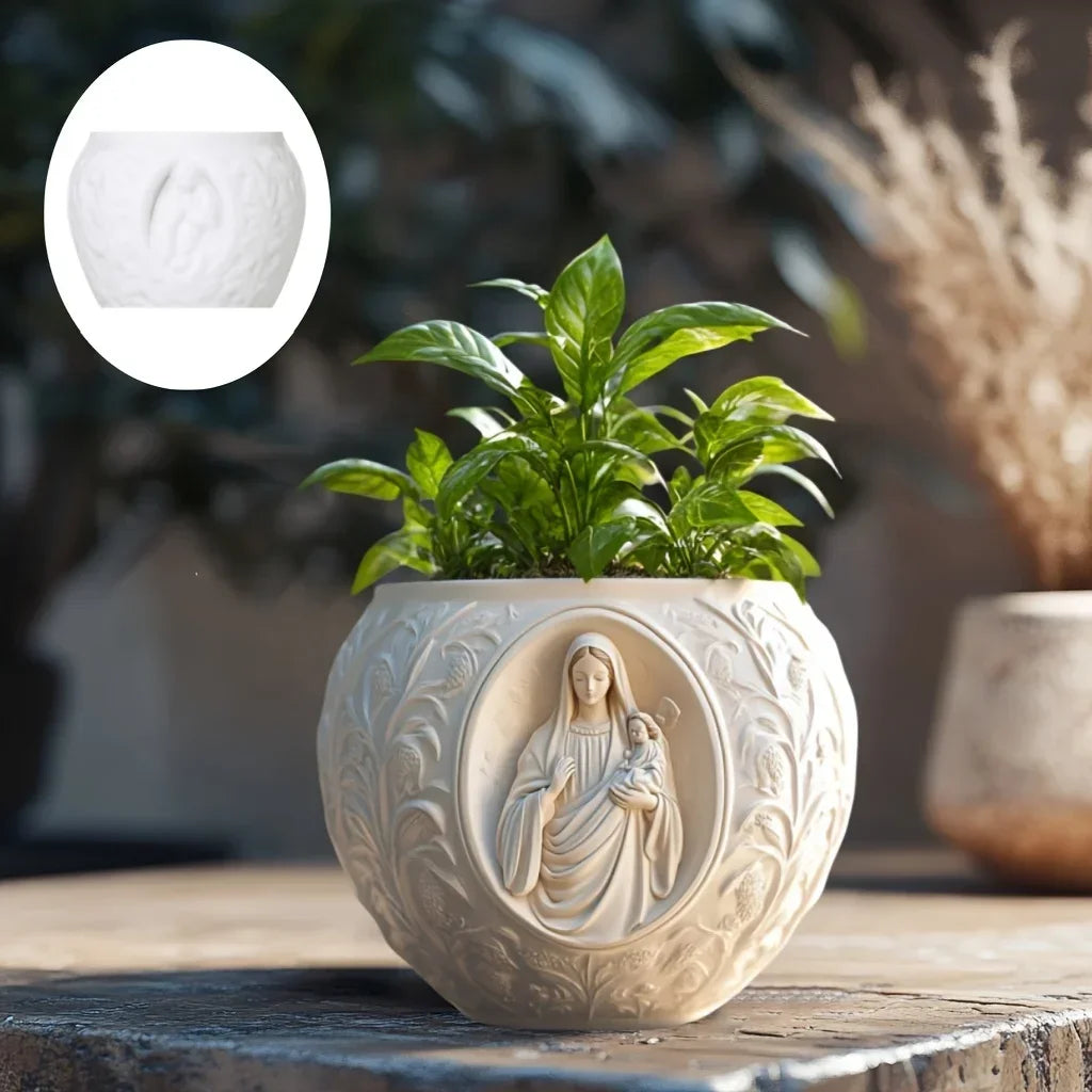 Greek Relief Silicone Mold – DIY Resin Succulent Planter & Candle Holder Mold