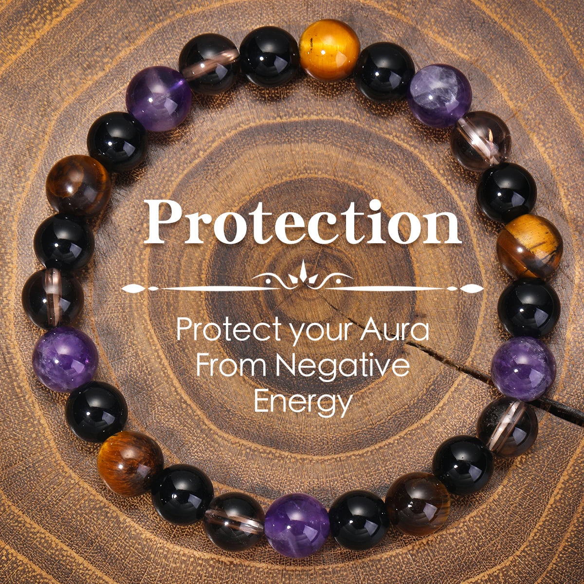 Natural Obsidian Labradorite Bracelet – Good Luck, Money & Health Crystal Jewelry for Men & Women