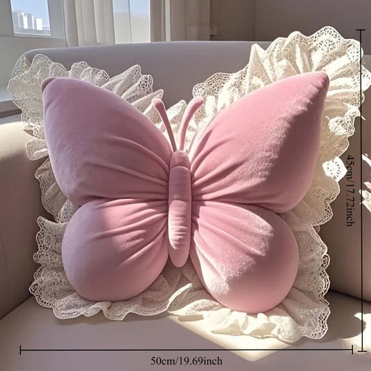 Butterfly-Shaped Throw Pillow – Cute Novelty Cushion for Sofa, Bed & Home Decor
