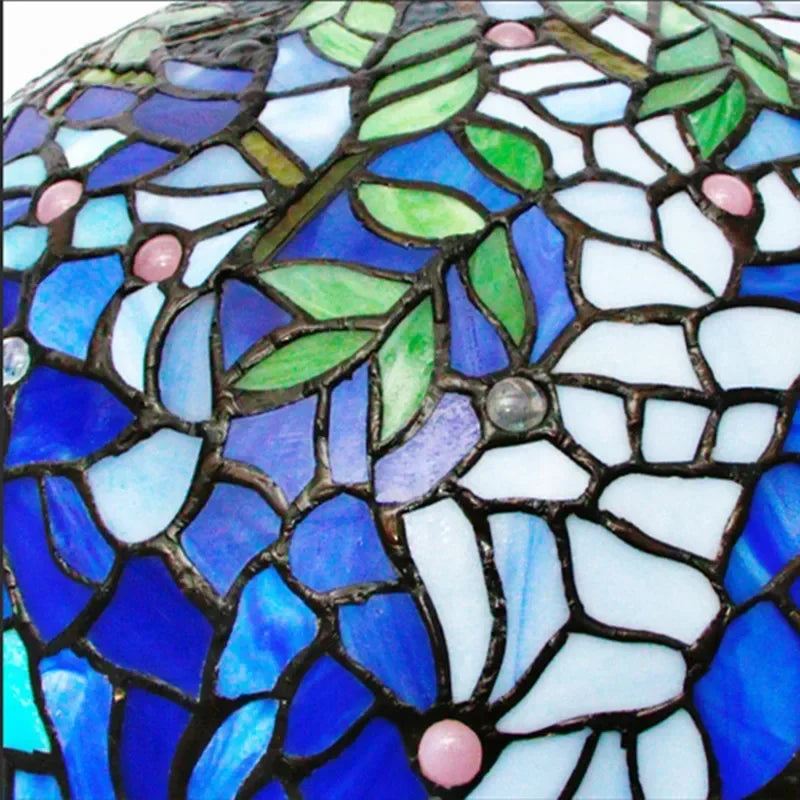 🍷 European-Style Vintage Tiffany Glass Chandelier ✨ | Creative Country-Style Glass Lantern for Bar, Restaurant & Home Decor 🏡