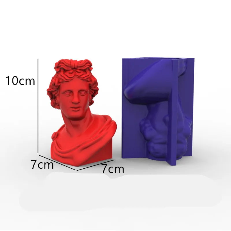 🏛️ DIY Greek Goddess Candle Mold – Hera & Athena Silicone Mould for Wax, Plaster, and Resin Crafts