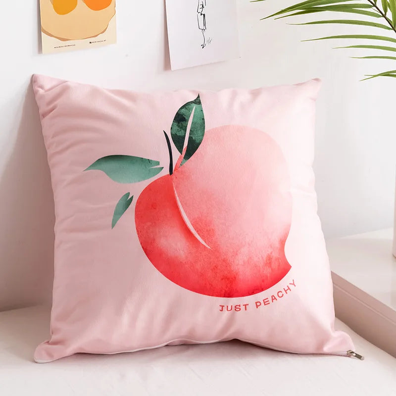Minimalist Fruit Pattern Cushion Cover – Decorative Pillow Case for Living Room Sofa