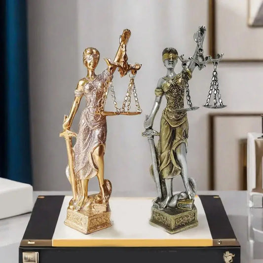 🏛️ Themis – Greek Goddess of Justice Statue | Blind Lady Justice Figurine | Mythology-Inspired Home Decor