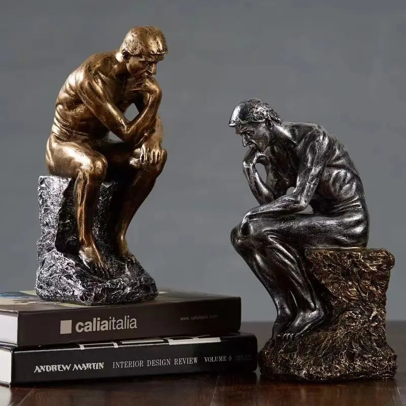 🏛️ Thinker Character Ornaments – Advanced Intelligent Ancient Greek Abstract Retro Human Statues for Home & Table Decor