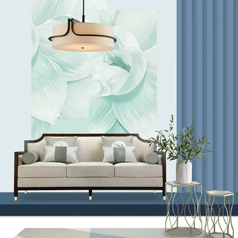 🖤 Modern Fabric Art Ceiling Chandelier 🍽️🛏️