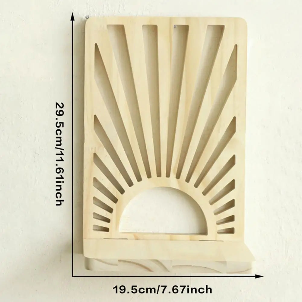 🪵 Sturdy Wall-Mounted Wooden Shelf – Heavy-Duty Floating Display for Plants & Decor