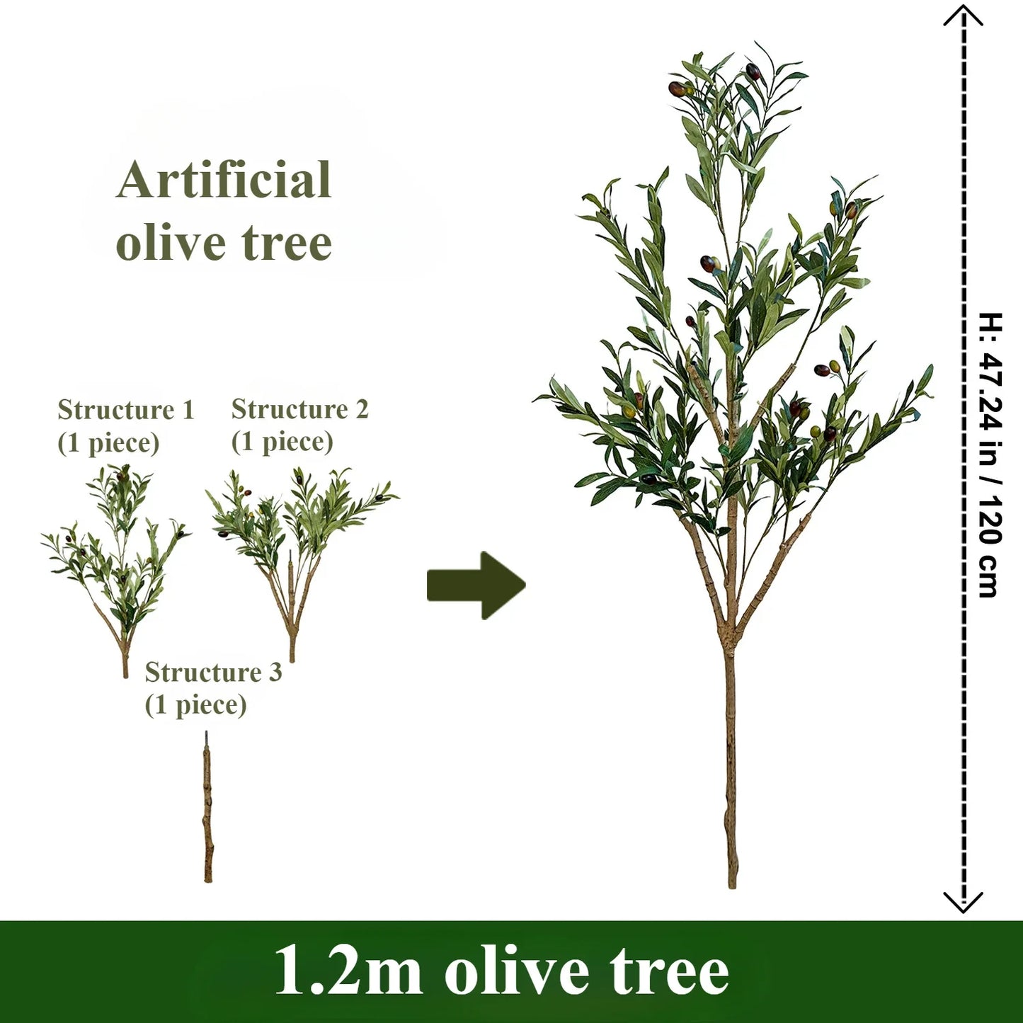 Artificial Olive Tree – 1.2m / 1.5m / 1.8m