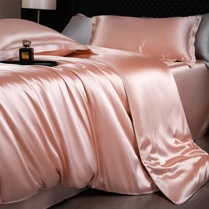 👑 100% Luxury Mulberry Silk King Bedding Set