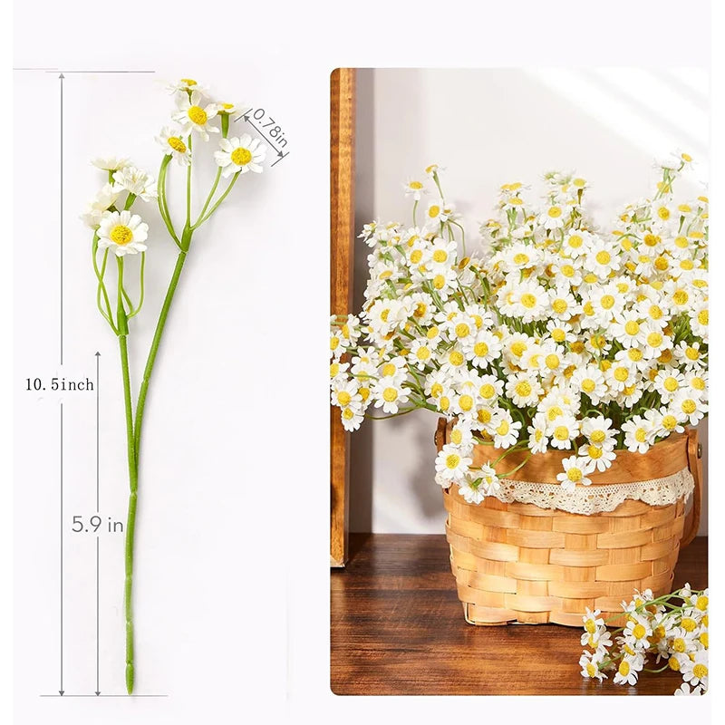 White Daisy Silk Flower Bouquet