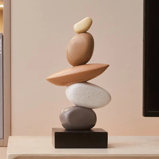 Modern Resin Figurine – Minimalist Aesthetic Sculpture for Living Room & Home Decoration