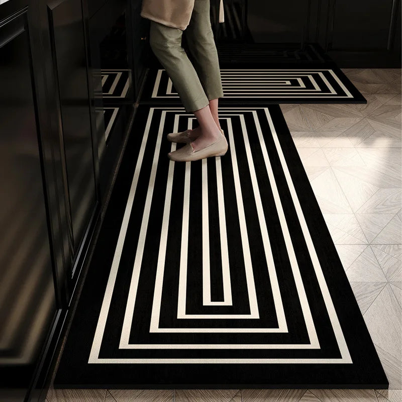 Kitchen Floor Rug – Anti-Slip, Oil-Proof, Water-Absorbing & Dirt-Resistant Waterproof Door Mat for Home