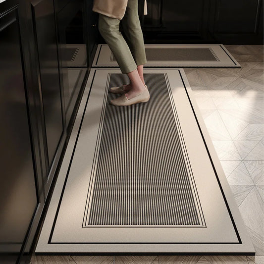 Kitchen Floor Rug – Anti-Slip, Oil-Proof, Water-Absorbing & Dirt-Resistant Waterproof Door Mat for Home