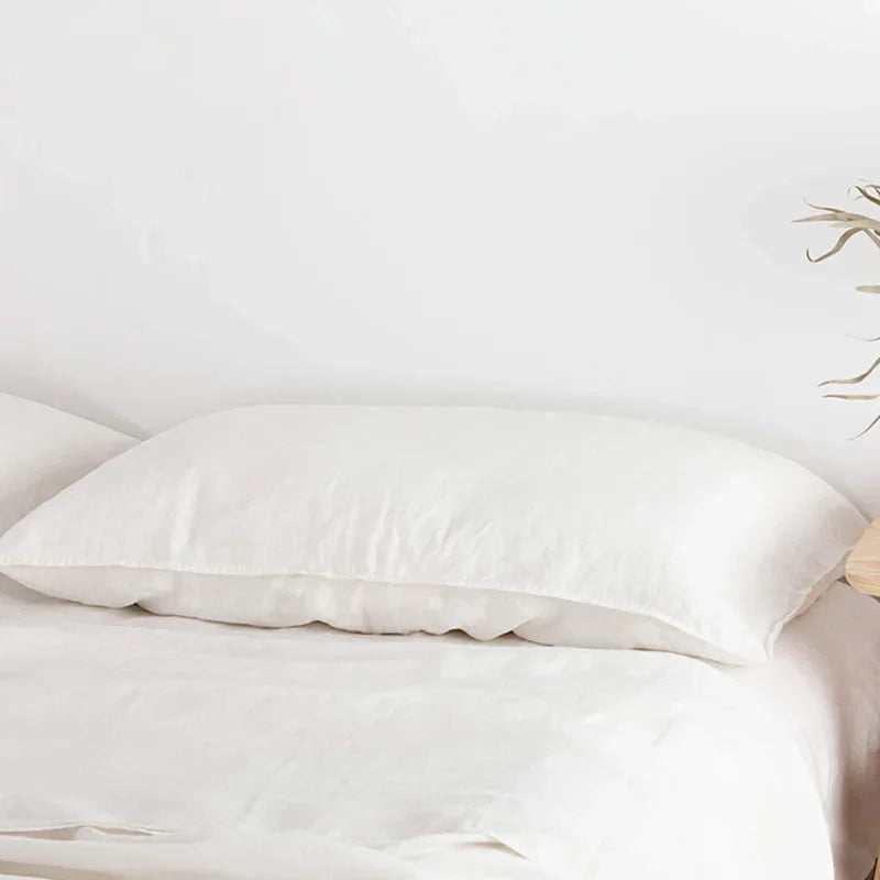 100% Linen Pillowcases – Washed Flax Pillow Shams with Envelope Closure, Soft Breathable Luxury Covers (No Insert)"
