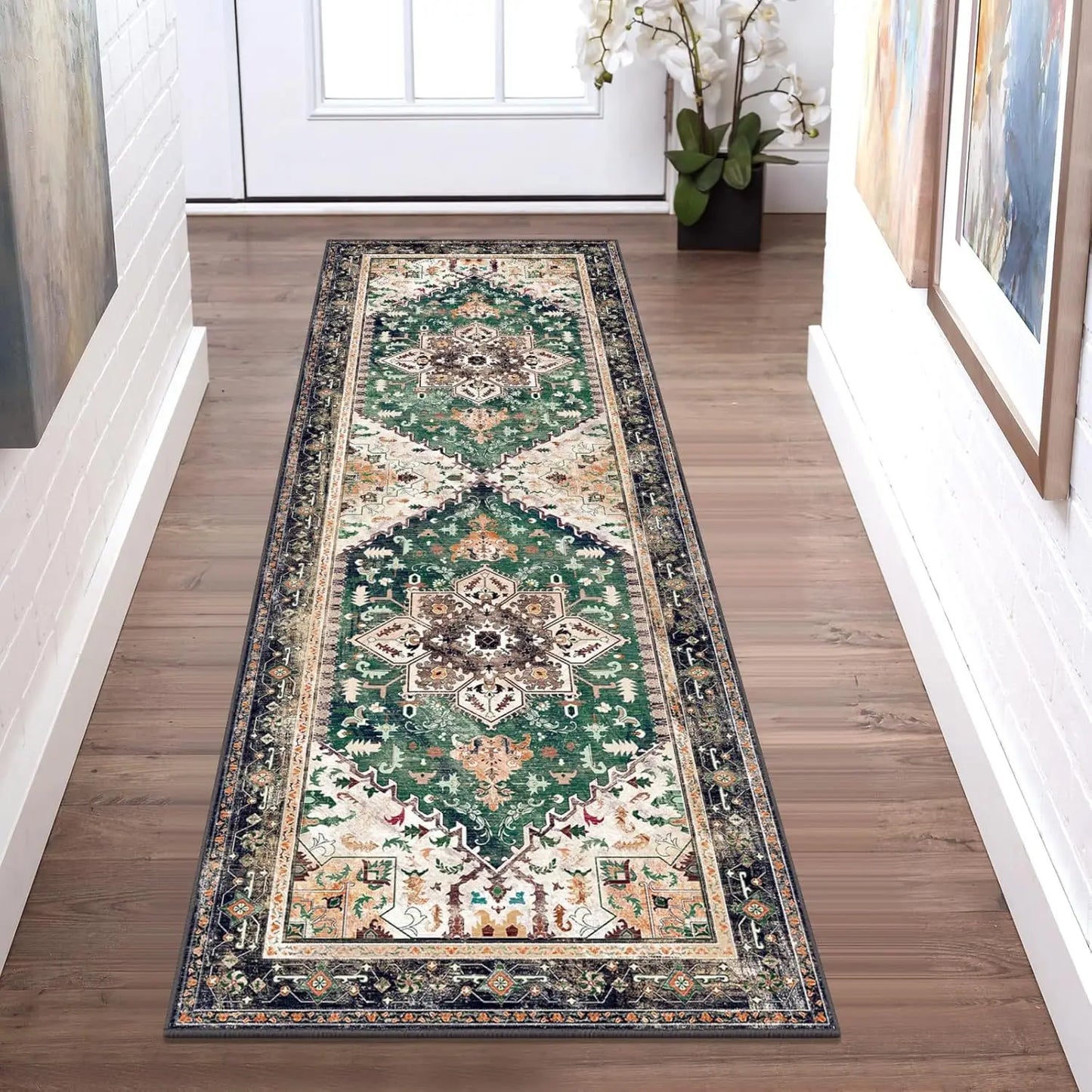 🏡 Velvet Hallway Runner Rug ✨ | Non-Slip & Wear-Resistant 🛋️ | Perfect for Bedroom, Living Room, Entryway & Indoor Floors 🌟