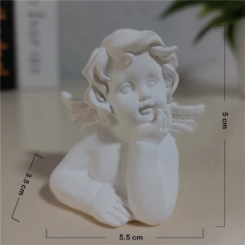 Golden Angel Fairy Figurine – Resin Craft Little Girl Statue for Wedding, Home Décor & Prayer Ornament