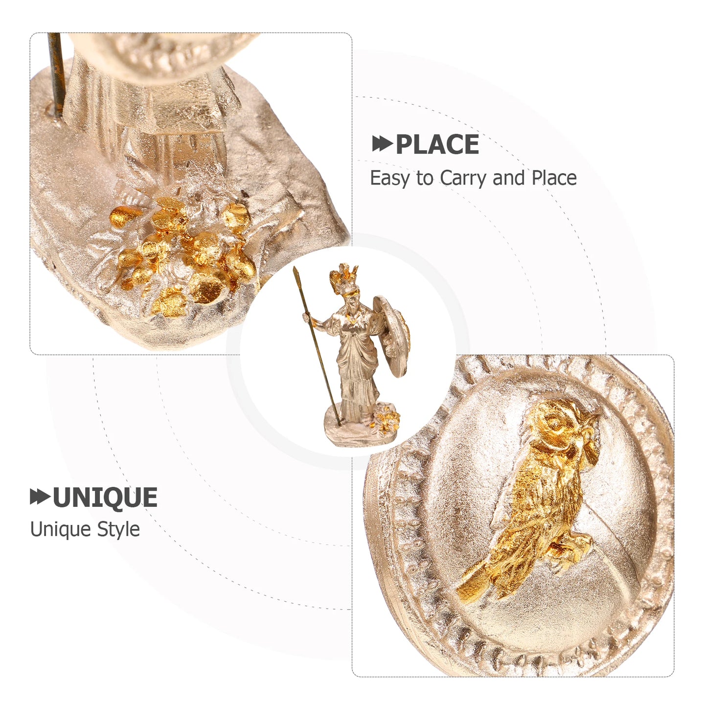 🏛️ Greek Goddess Athena Resin Statue – Elegant Home & Desk Decoration Figurine