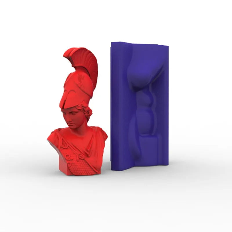 🏛️ DIY Greek Goddess Candle Mold – Hera & Athena Silicone Mould for Wax, Plaster, and Resin Crafts