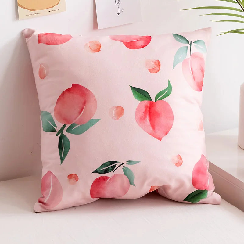 Minimalist Fruit Pattern Cushion Cover – Decorative Pillow Case for Living Room Sofa