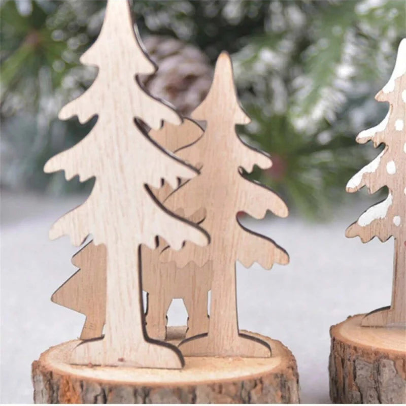 🎄✨ Mini Wooden Christmas Tree – Desktop Decoration | Wooden Ornaments for Holiday Table & Home Décor ✨🌟