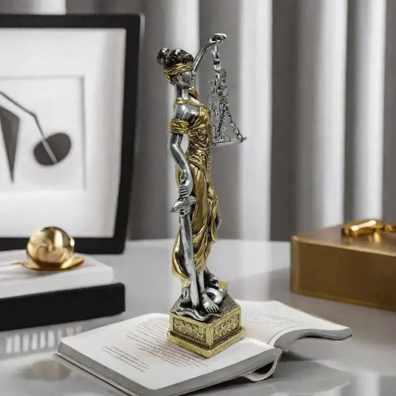 🏛️ Themis – Greek Goddess of Justice Statue | Blind Lady Justice Figurine | Mythology-Inspired Home Decor