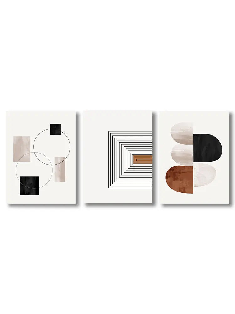 🖤 Black & White Line Art Canvas Prints – Abstract Geometric Wall Art Posters for Living Room & Bedroom Decor