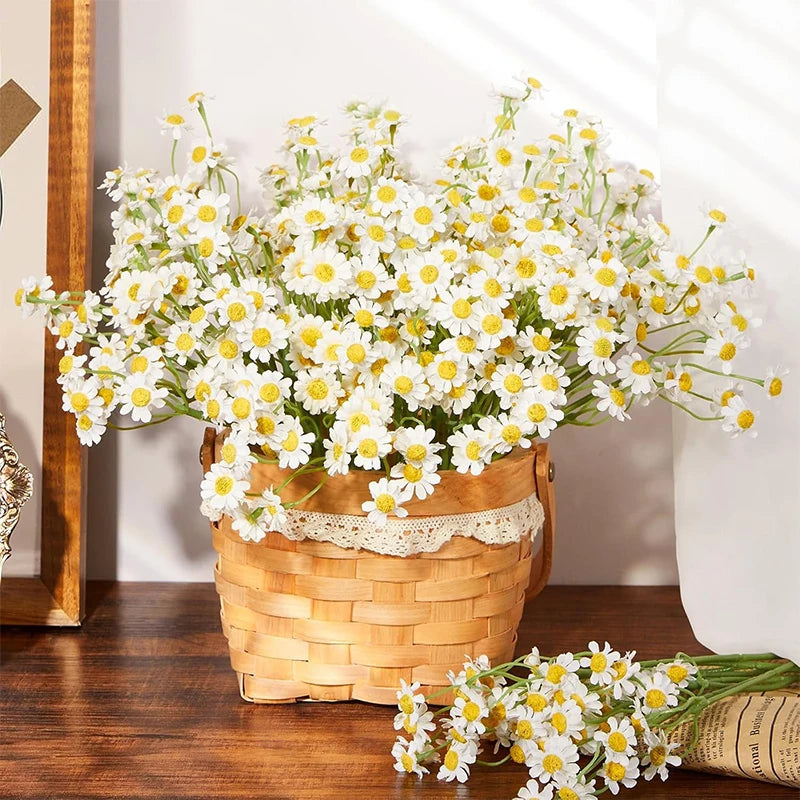 White Daisy Silk Flower Bouquet