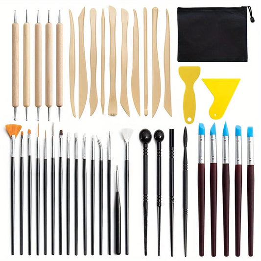 All-in-One Pottery Tool Set – 42pcs Sculpting & Carving Tools for Clay & Ceramic Art