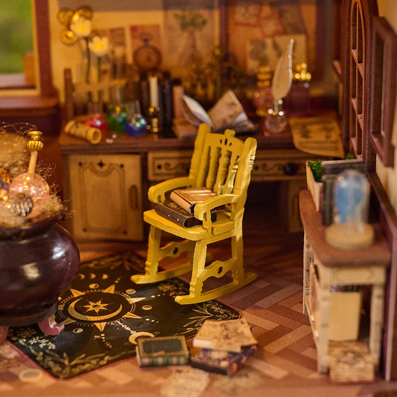 Wooden 3D Miniature Model Kit with Furniture | Magic Cabin Dollhouse Gift for Friends
