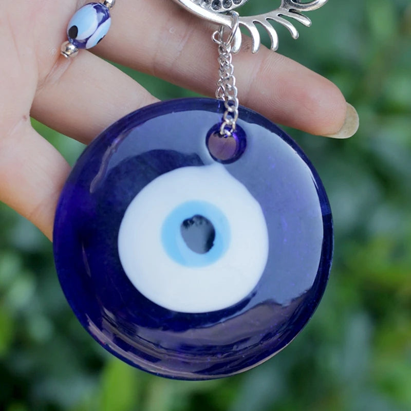 Greek Blue Evil Eye Wall Hanging – Amulet Pendant for Home Decor and Blessing