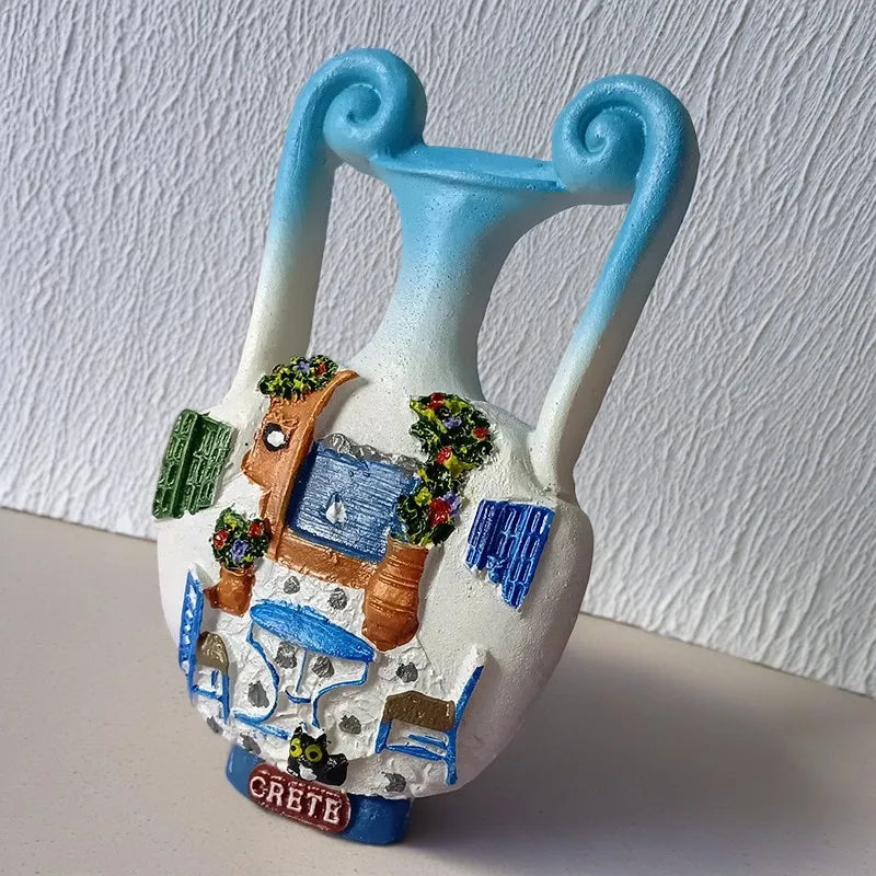 Greece Refrigerator Magnets – 3D Resin Souvenirs with Landmarks