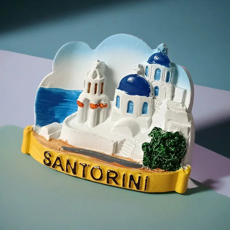 Greece Refrigerator Magnets – 3D Resin Souvenirs with Landmarks