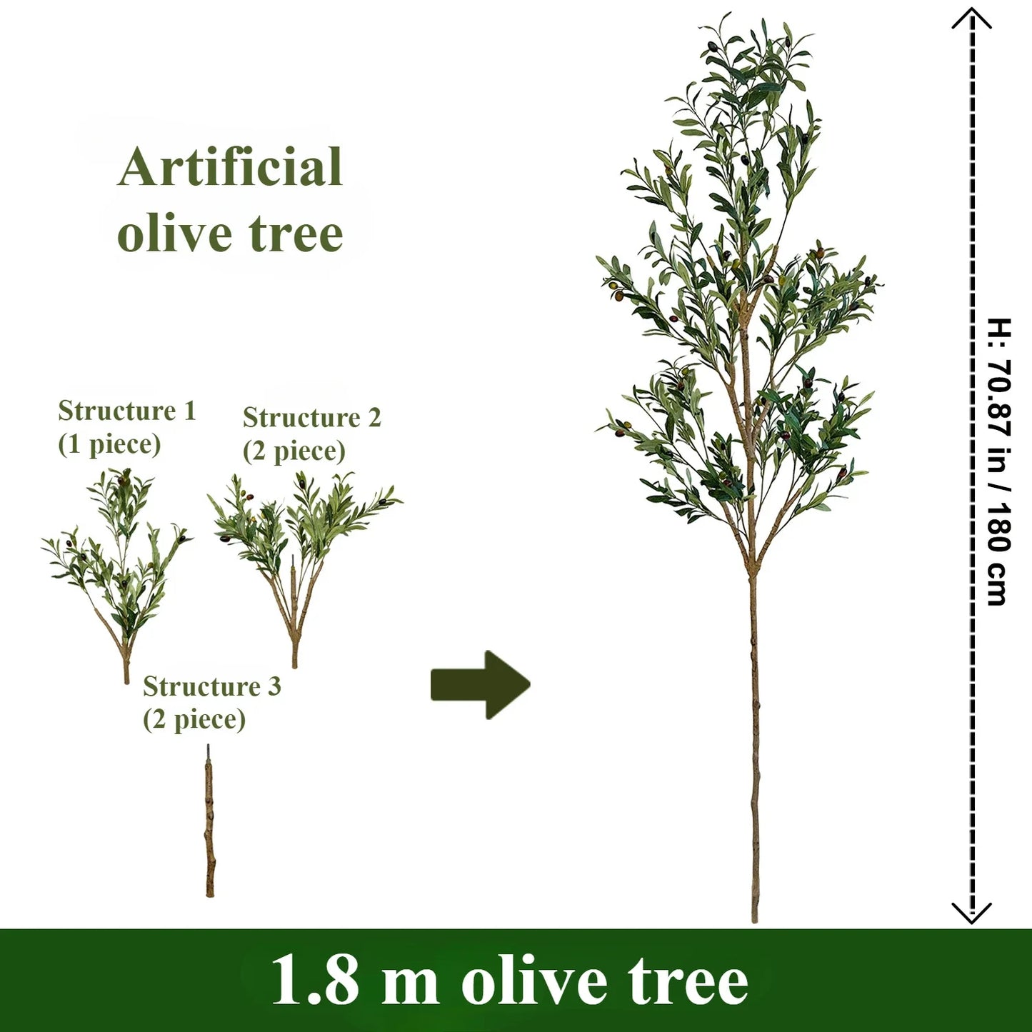 Artificial Olive Tree – 1.2m / 1.5m / 1.8m