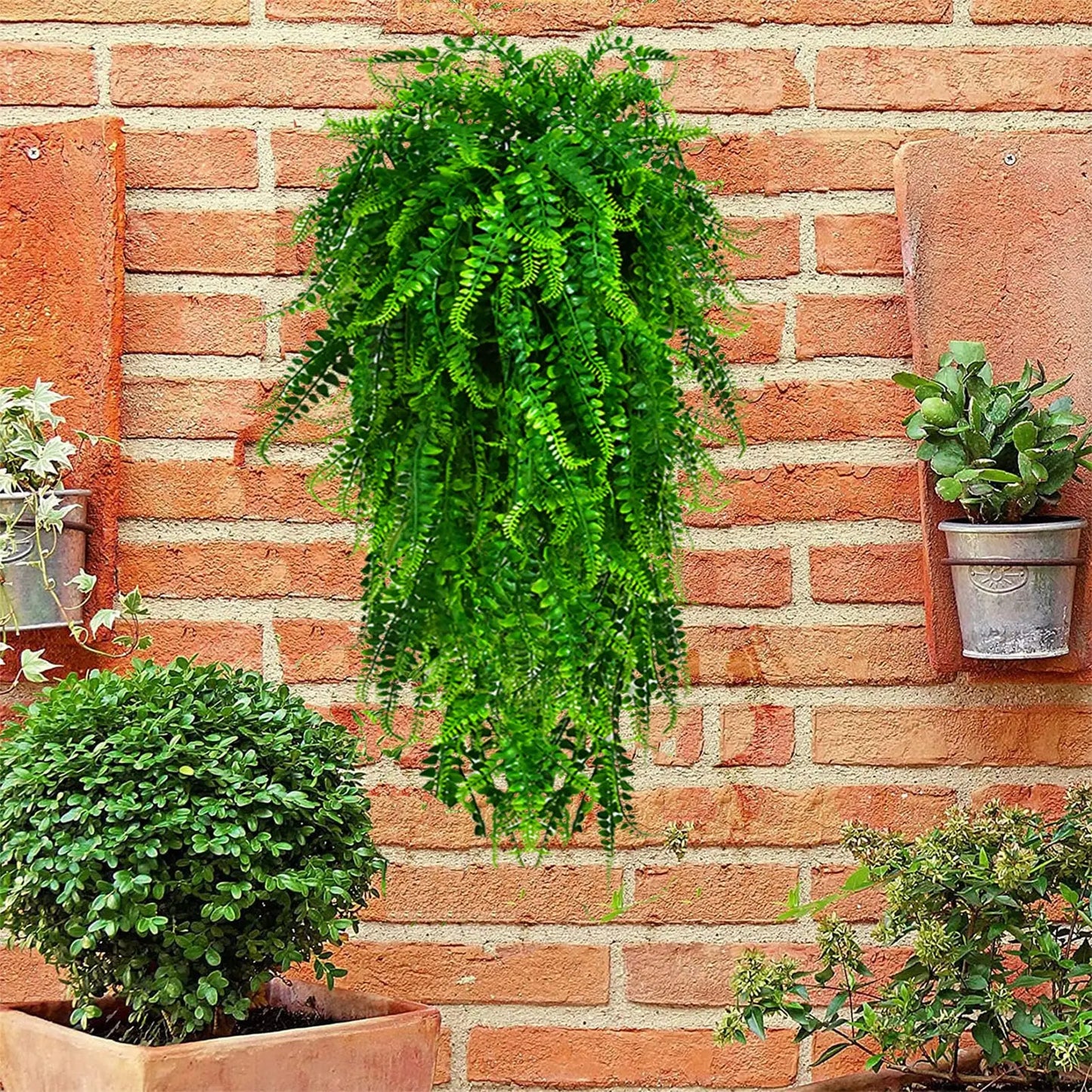 80CM Artificial Persian Fern Vine – Hanging Basket, Fake Plant Garland for Wall, Garden, Home & Wedding Party Decor