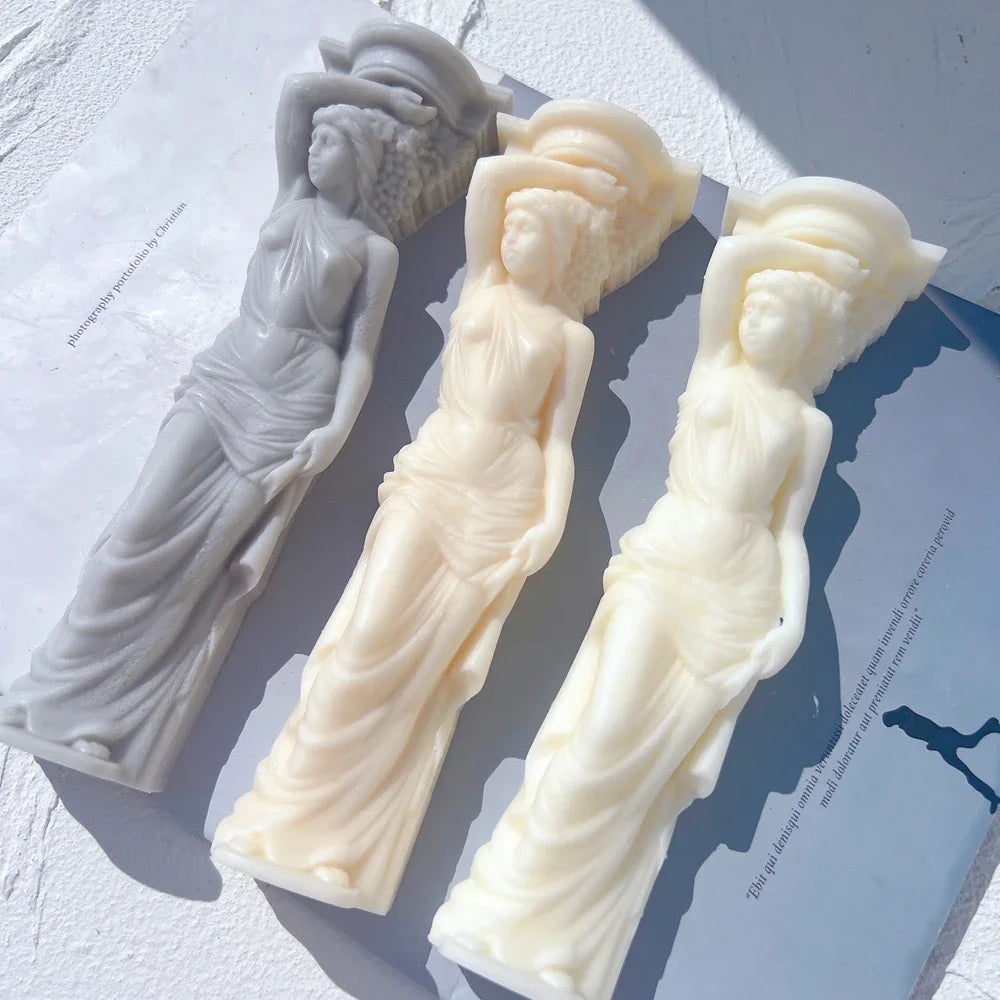 Greek Caryatid Bust Mold – Silicone Candle & Sculpture Making Tool