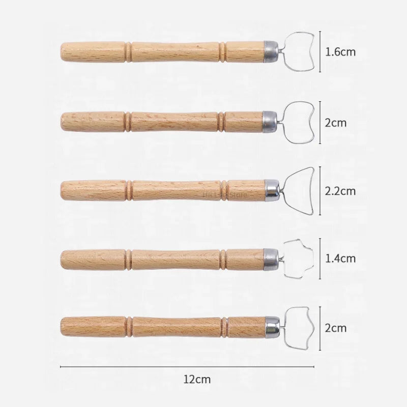 DIY Pottery Handle Tools – 5-Piece Clay Sculpting & Forming Set for Ceramics