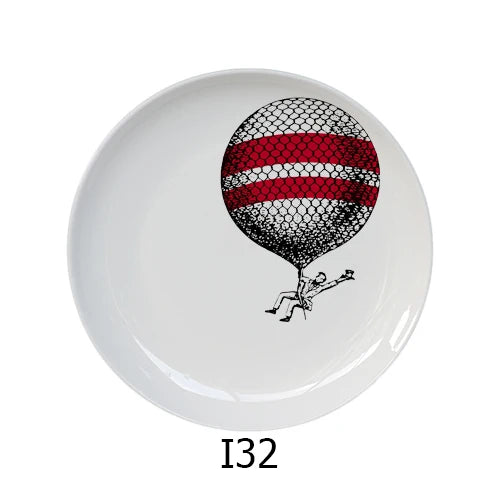 🎭 Artful Facial Decoration Ceramic Plate - European Style Display