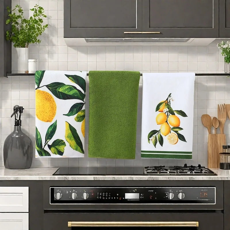 Lemon Dish Cloth Set – Fresh Style for Cooking & Cleaning