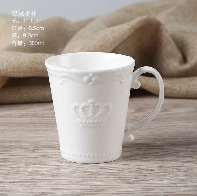 White Embossed Snow Mug – Cute Porcelain Coffee Cup for Christmas & Everyday Joy