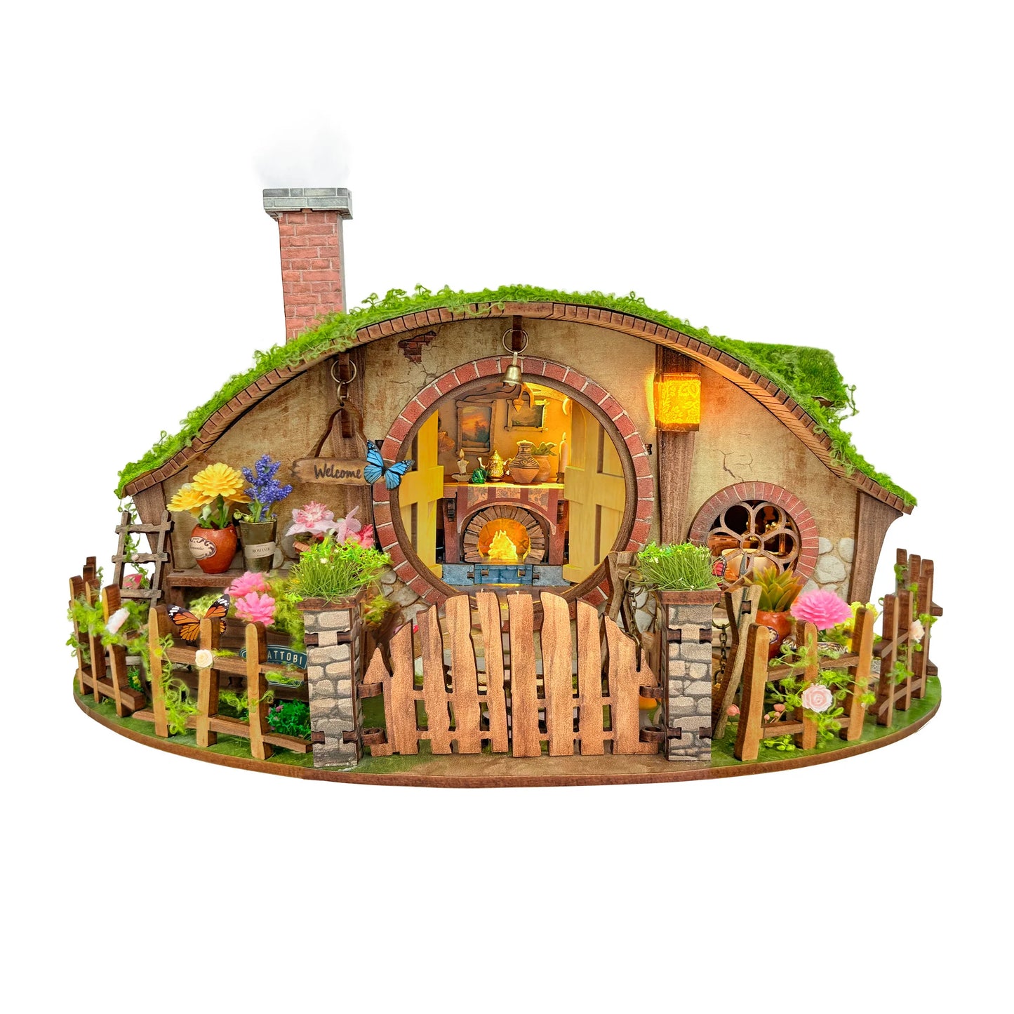 NEW DIY Wooden Magic Ring Casa Doll Houses Miniature Model Kits Handmade Dollhouse with Furniture for Friends Birthday Gifts