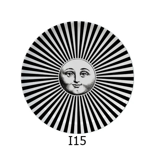 🎭 Artful Facial Decoration Ceramic Plate - European Style Display