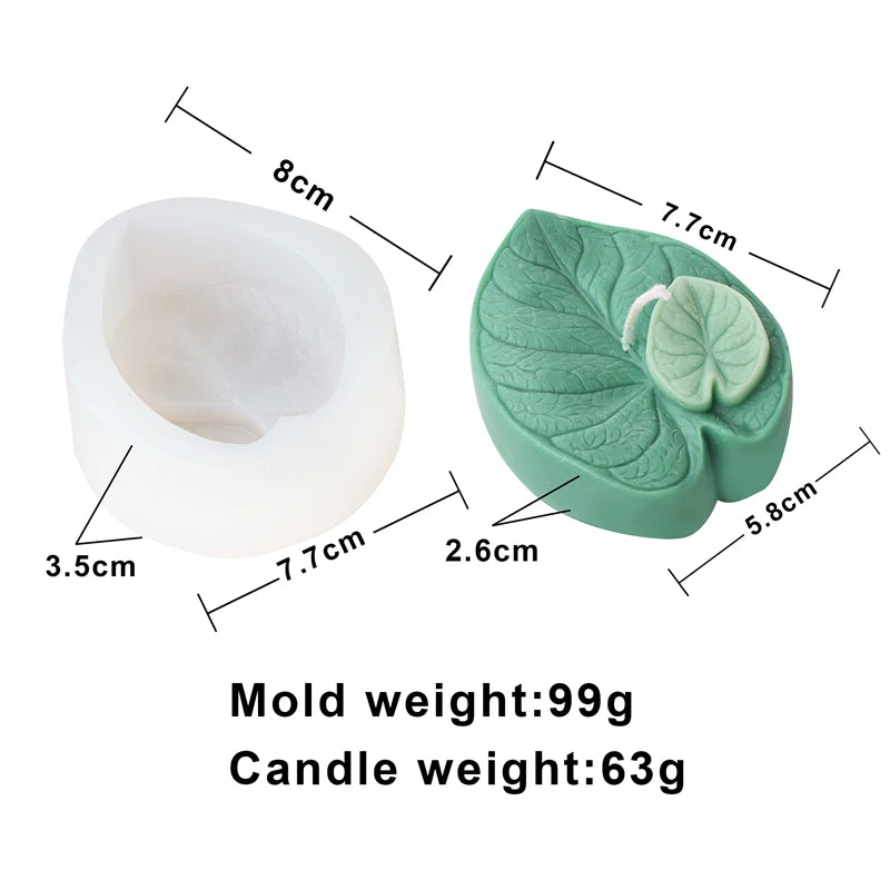 Large Turtle Leaf Silicone Mold – Perfect for Soaps, Aromatherapy & Resin Crafts