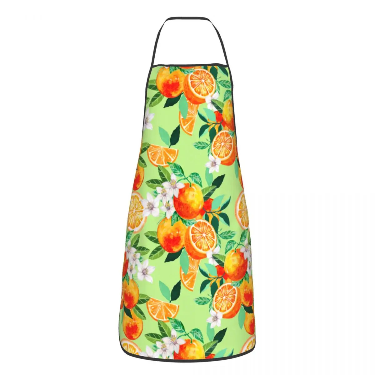 Custom Sicilian Tiles Summer Fruit Apron – Oranges & Lemons Bib for Women & Men, Unisex Kitchen Cooking Tablier