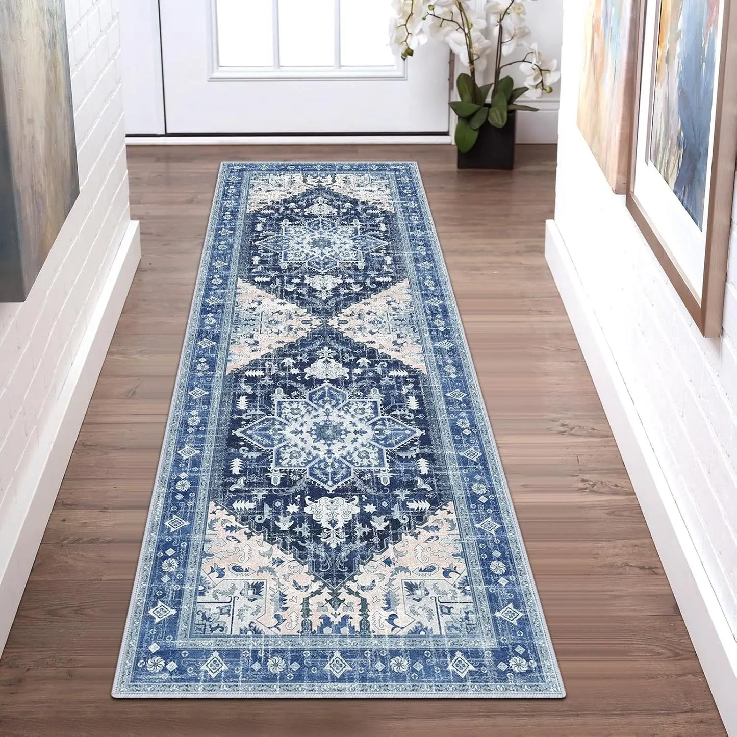 🏡 Velvet Hallway Runner Rug ✨ | Non-Slip & Wear-Resistant 🛋️ | Perfect for Bedroom, Living Room, Entryway & Indoor Floors 🌟