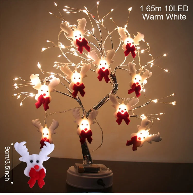 Santa Claus LED Garland String Lights 💡 | Festive Merry Christmas & Tree Decor for Home 2025 | New Year Gift Idea ✨