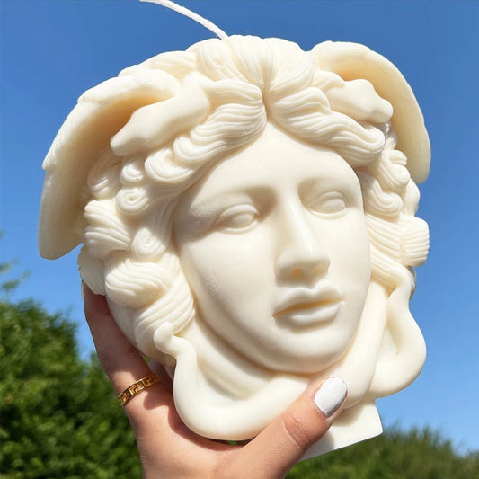 DIY Medusa Head Silicone Mold – Greek Mythology Sculpture Wax & Aromatherapy Soap Mold