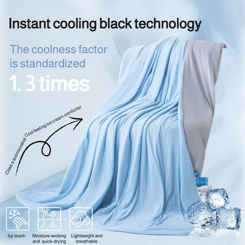 Summer Cooling Thin Quilt – Comfortable, Machine Washable Blanket for Office Nap & Sofa