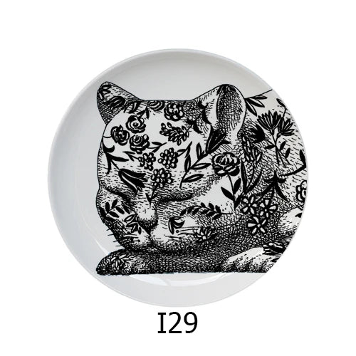 🎭 Artful Facial Decoration Ceramic Plate - European Style Display